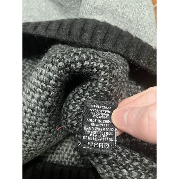 Men’s Jordan Craig Size L Ebony Grey Inferno Crewneck Sweater Flames NWT - Picture 2 of 4